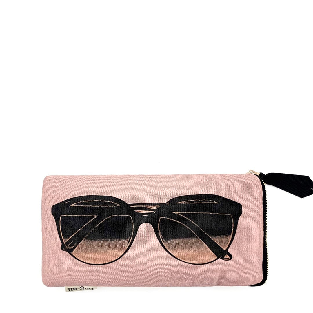 My Specs Glasses Case with Pocket for Second Pair of Glasses | Bag-all Pink