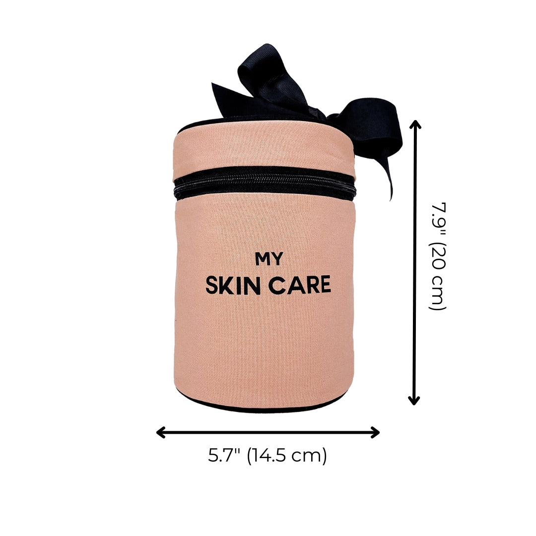 Round Skin Care Case with Handle, Pink/Blush | Bag-all