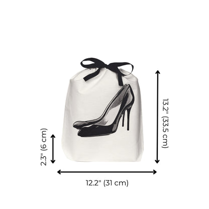 Black Pumps Shoe Bag, Cream | Bag-all