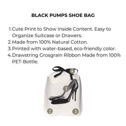 Black Pumps Shoe Bag, Cream | Bag-all