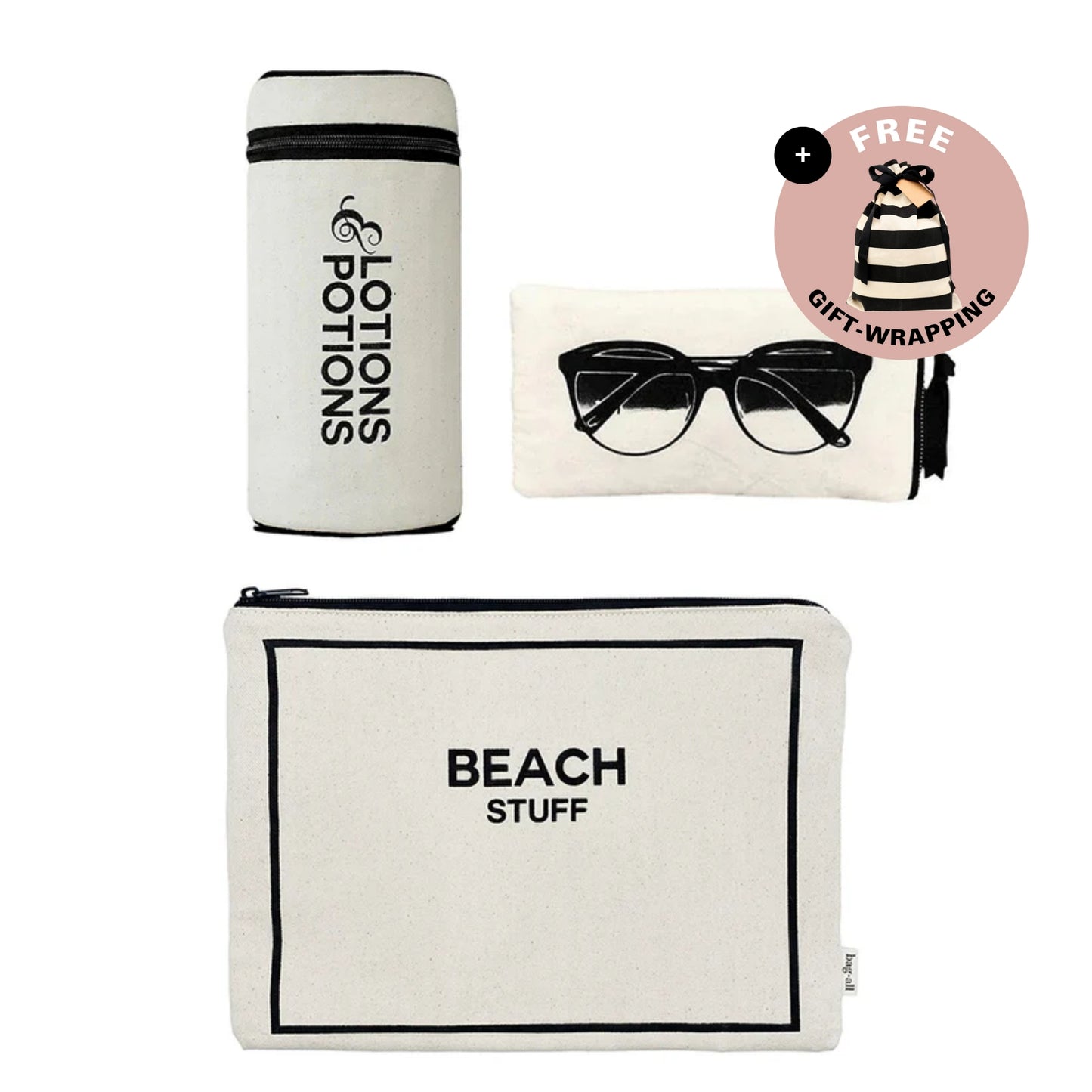 Stylish Beach Essentials, 3-pack, Cream