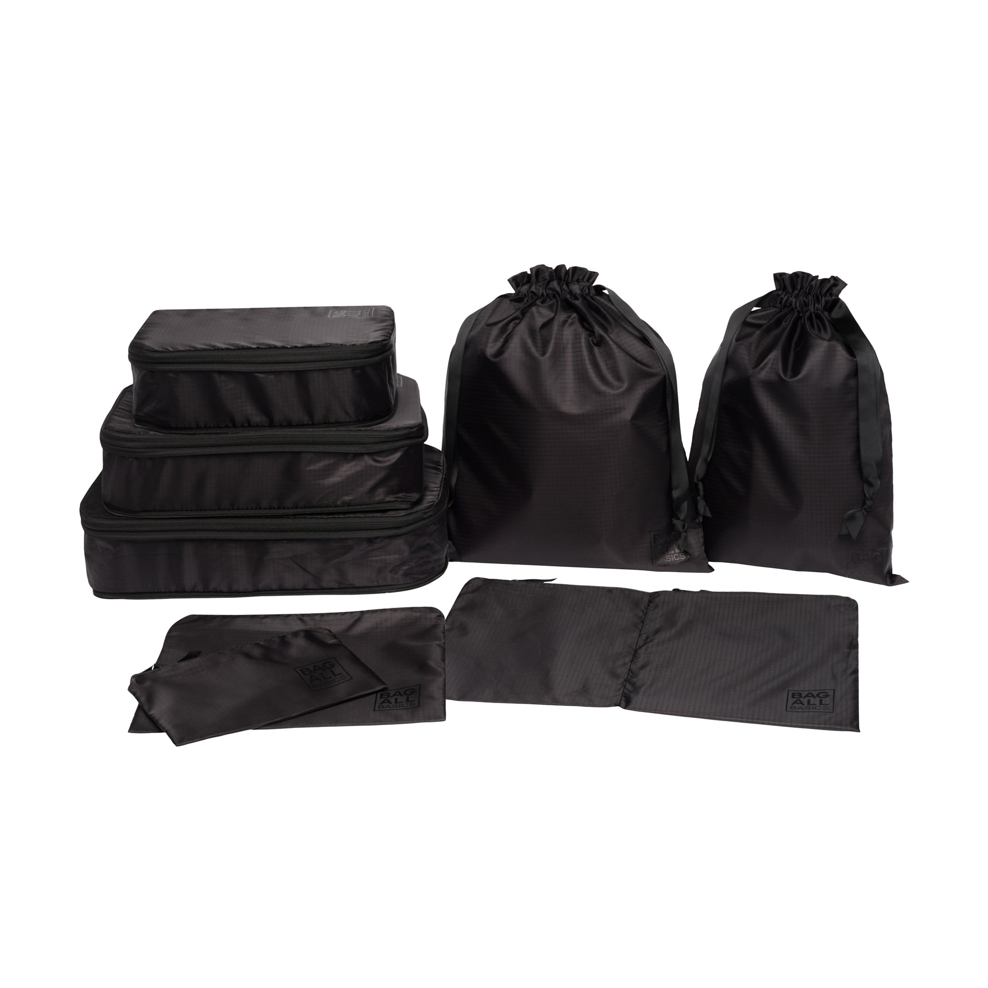 Bag-all Basic Packing Bags Set, 8-pack, Black | Bag-all