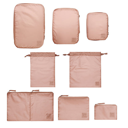 Compression Cubes & Packing Bags Set, 8-pack, Pink/Blush