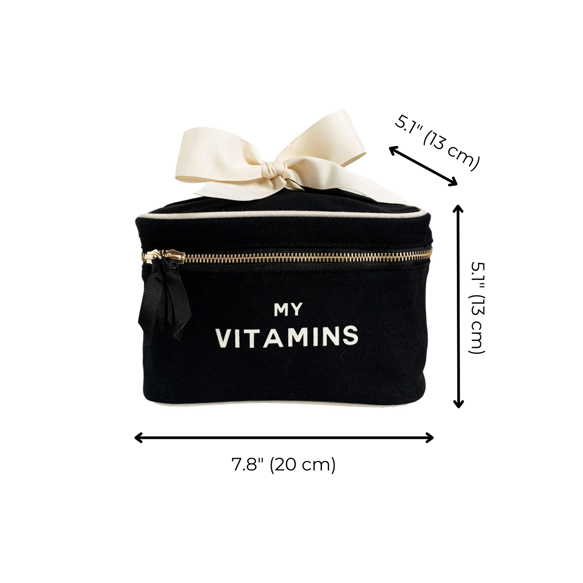 Vitamins Storage and Travel Box, Black | Bag-all