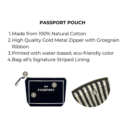 Passport Pouch, Black | Bag-all