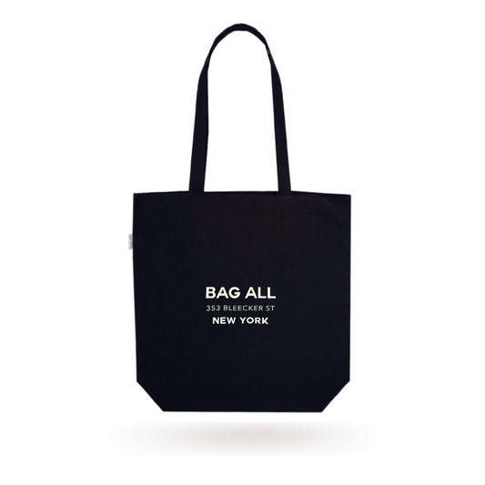 New York City Tote with Zipper and Inside Pocket, Black | Bag-all