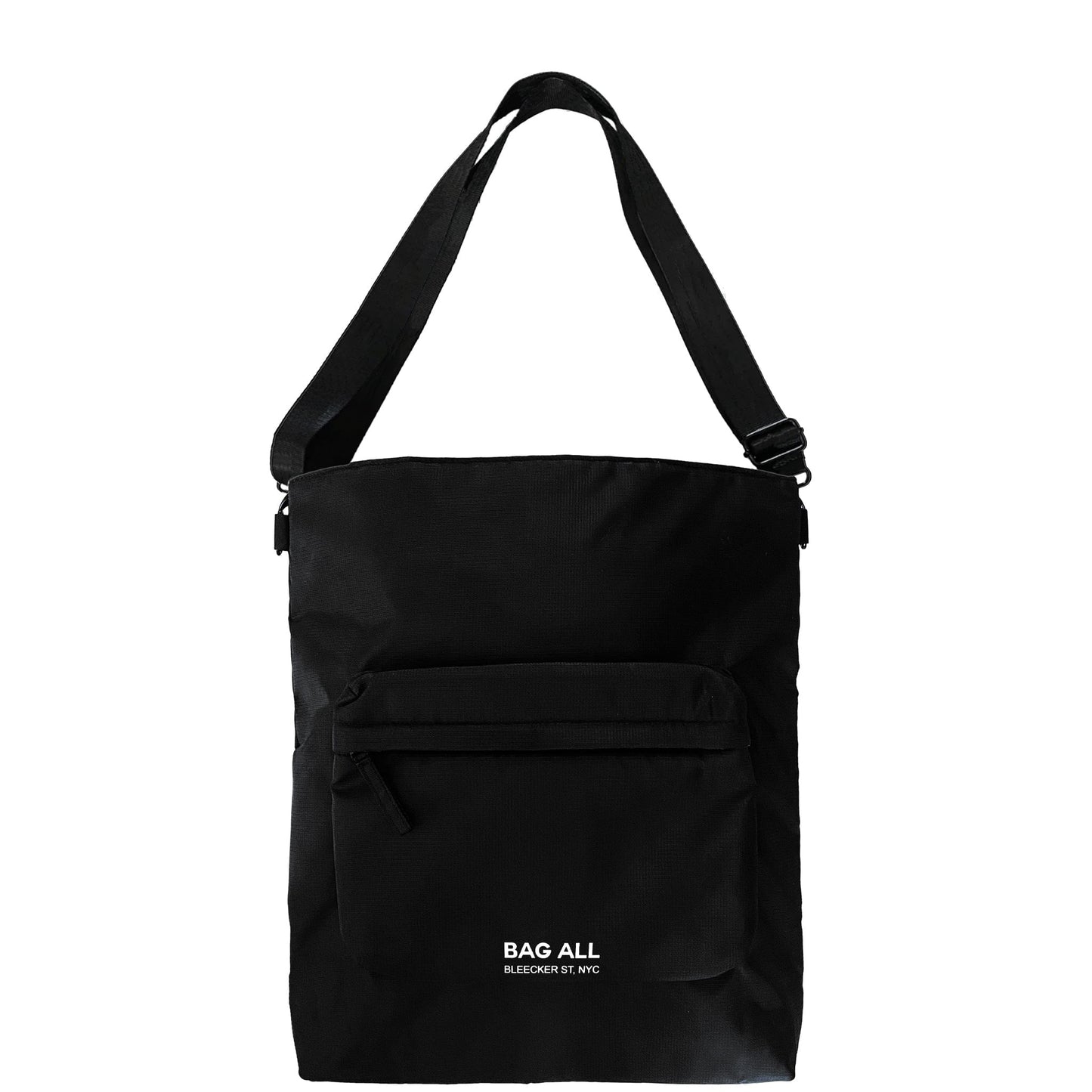City Backpack/Tote, Padded, Recycled Nylon, Black, New York | Bag-all