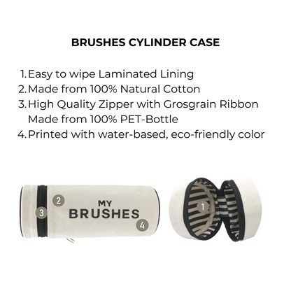 Brushes, Cylinder Case, Cream | Bag-all