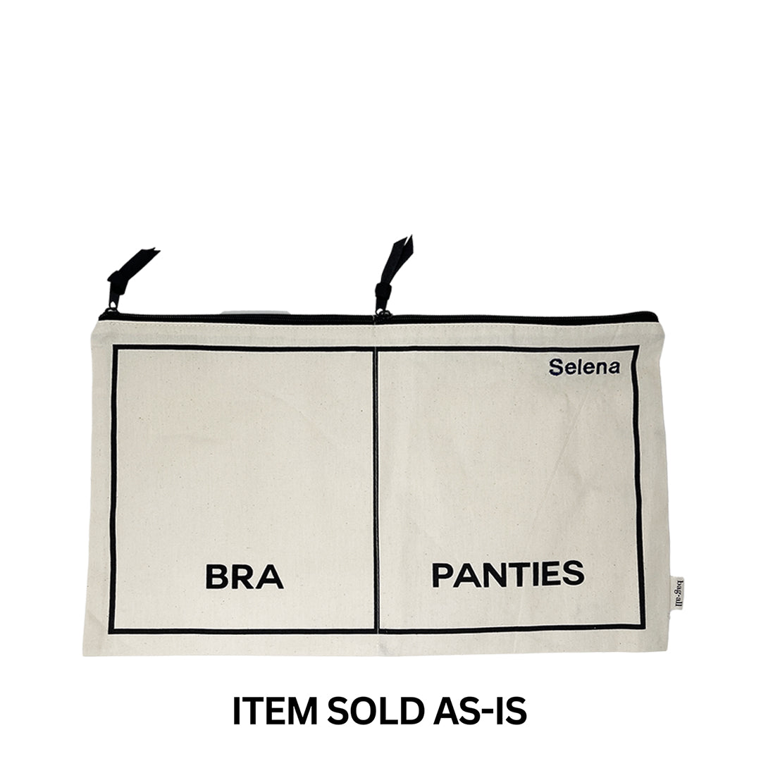 SALES BIN - Double Bra/Panties Packing Pouch, Cream
