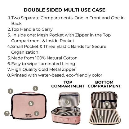 Double Sided Multi Use Case, Pink/Blush | Bag-all