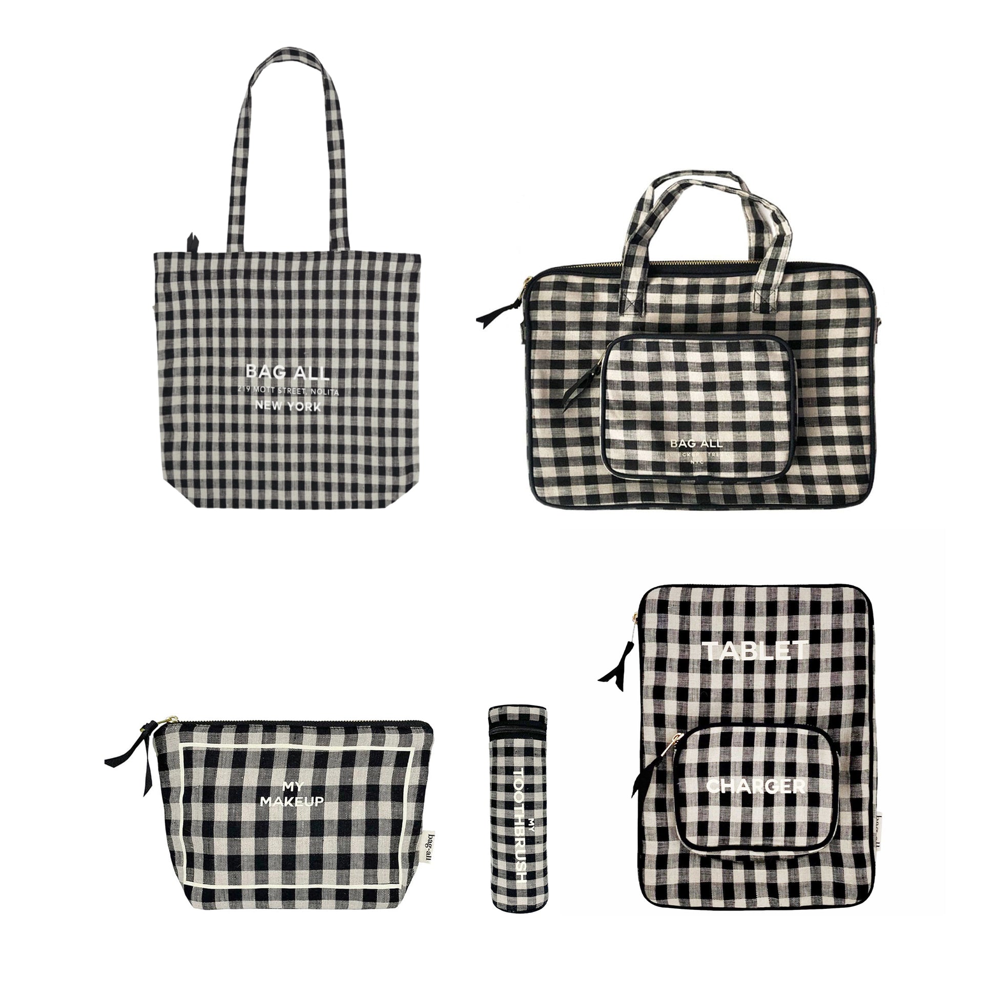 Gingham Packing Set - Gift 5-Pack | Bag-all