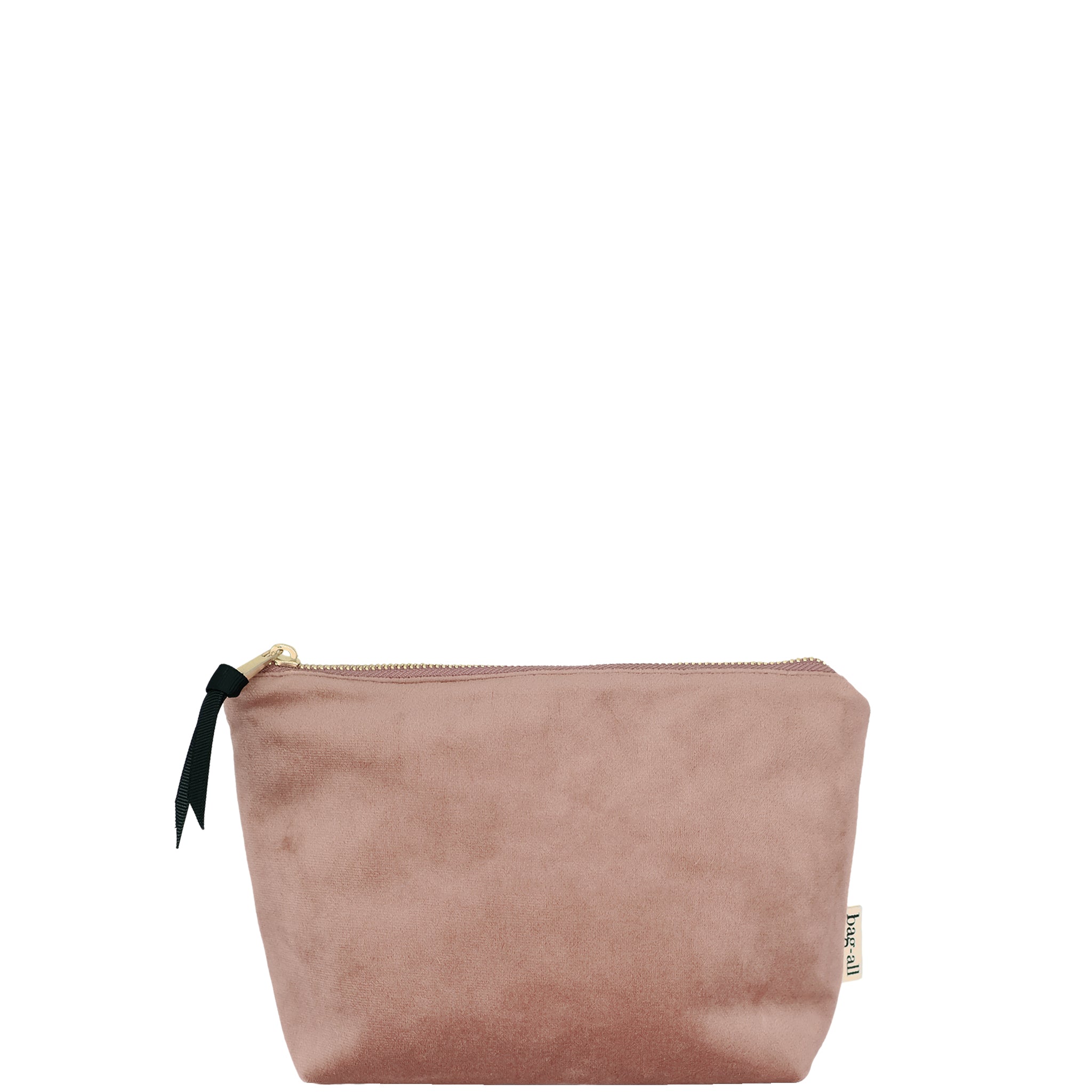 Pink velvet My Makeup Pouch with coated lining, perfect for organizing cosmetics and beauty essentials