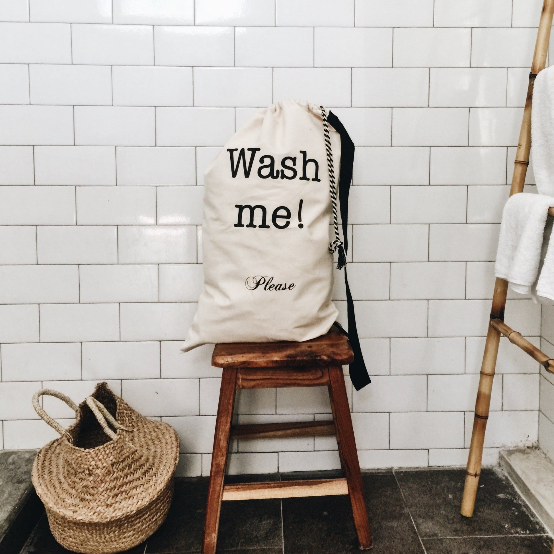 NYC Wash Me, Laundry Bag, Cream | Bag-all