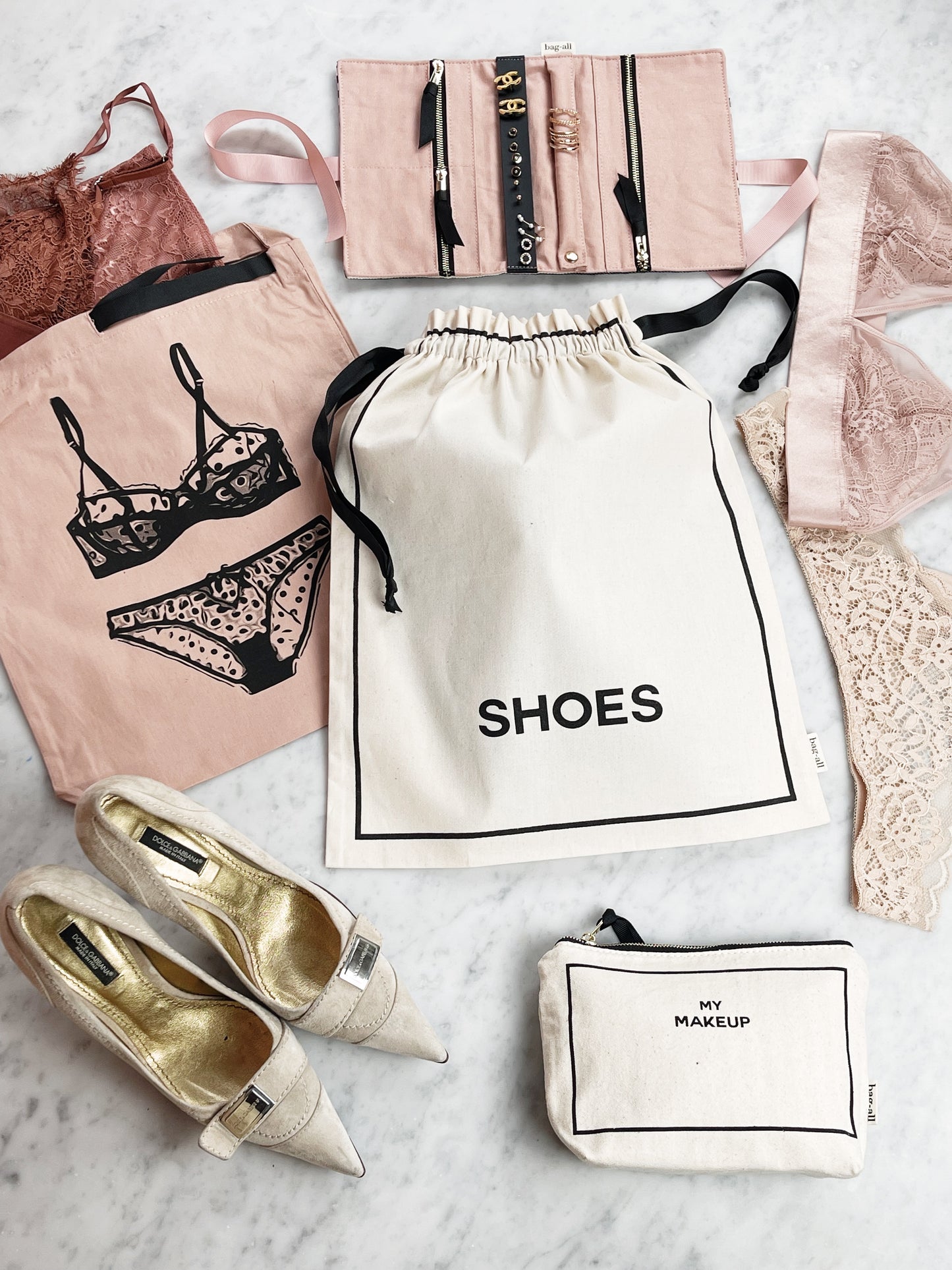 Shoe Organizing Bag, Cream | Bag-all