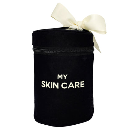 Round Skin Care Case with Handle, Black | Bag-all