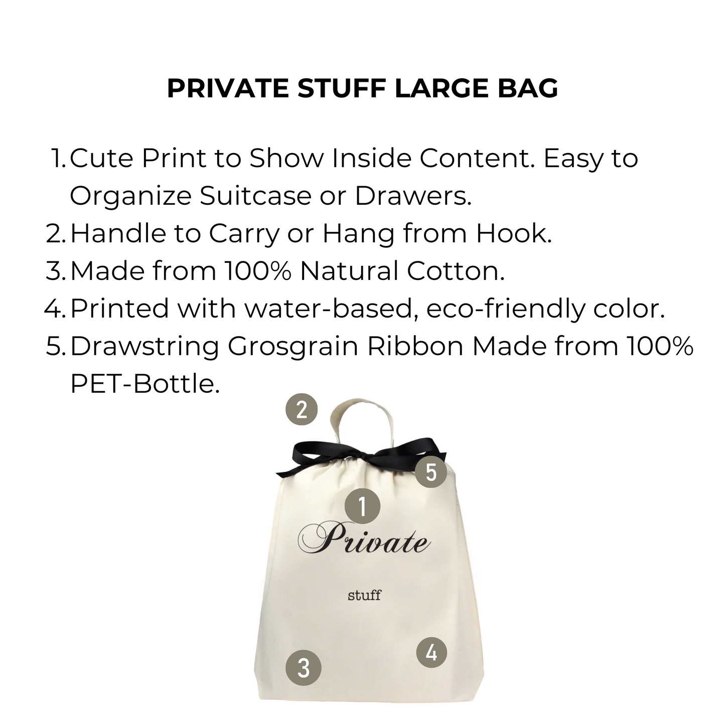 Private Stuff Large Bag, Cream | Bag-all