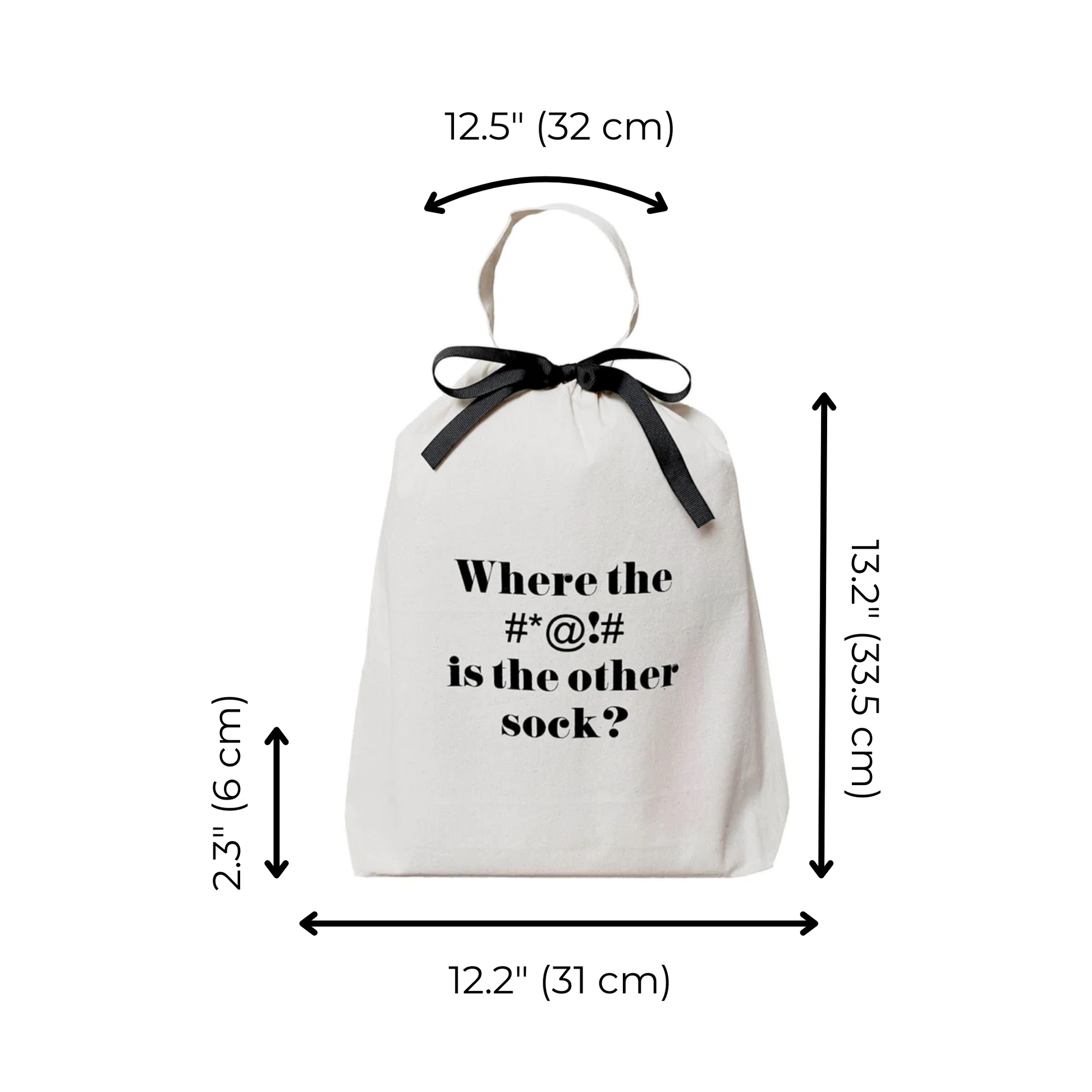 Where #*@!# Sock Bag, Cream | Bag-all