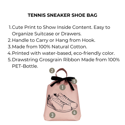 Tennis Sneaker Shoe Bag, Pink/Blush | Bag-all