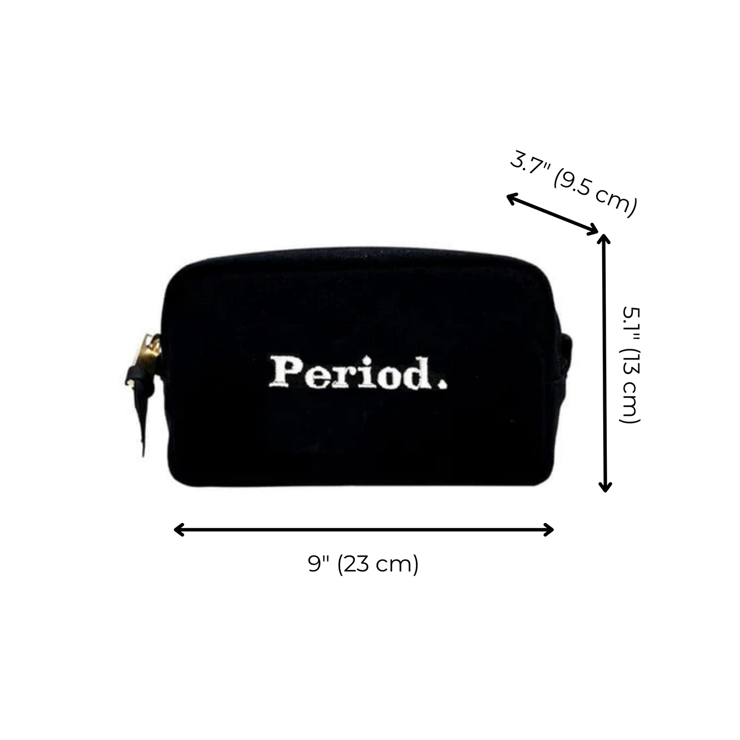 Stylish Sanitary Pouch, Black | Bag-all