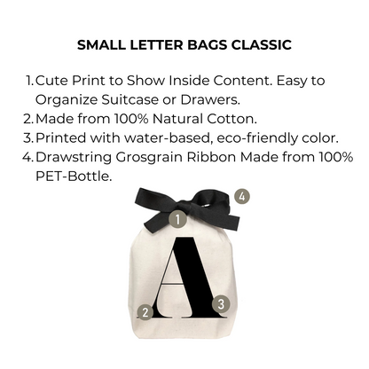 Small Letter Bags Classic, Cream | Bag-all