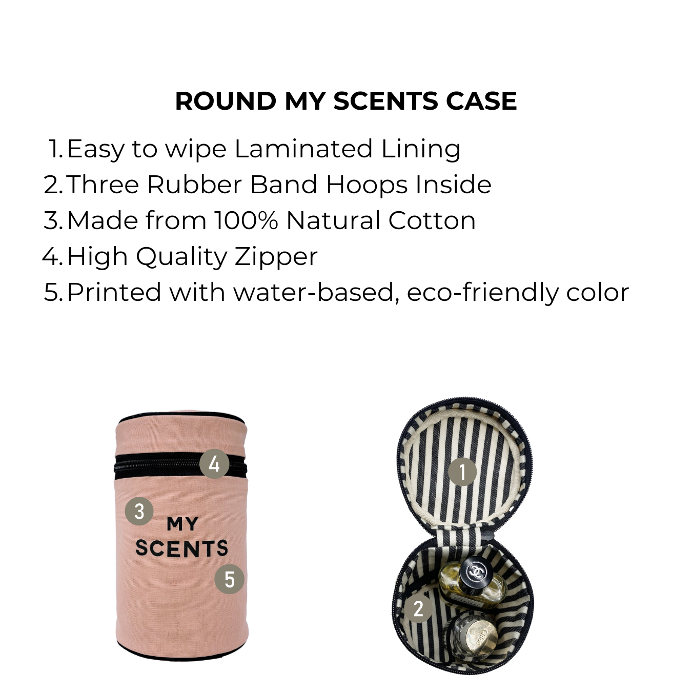 Round My Scents Case, Pink/Blush | Bag-all
