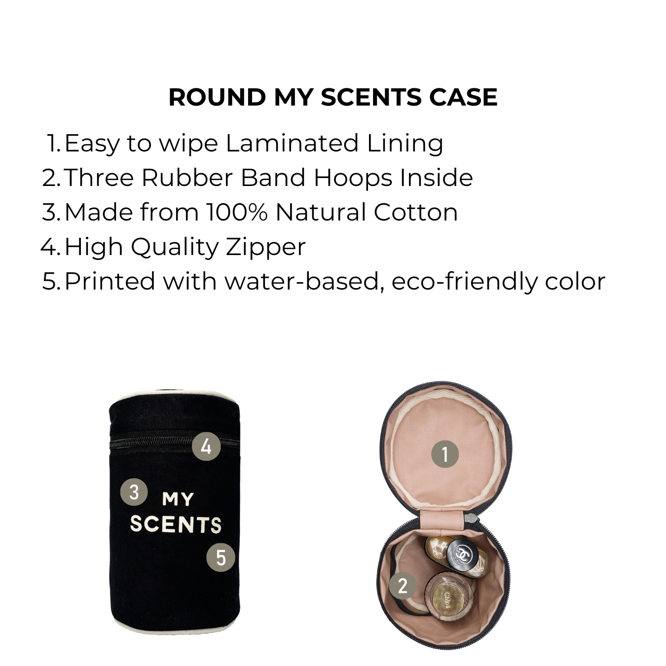 Round My Scents Case, Black | Bag-all