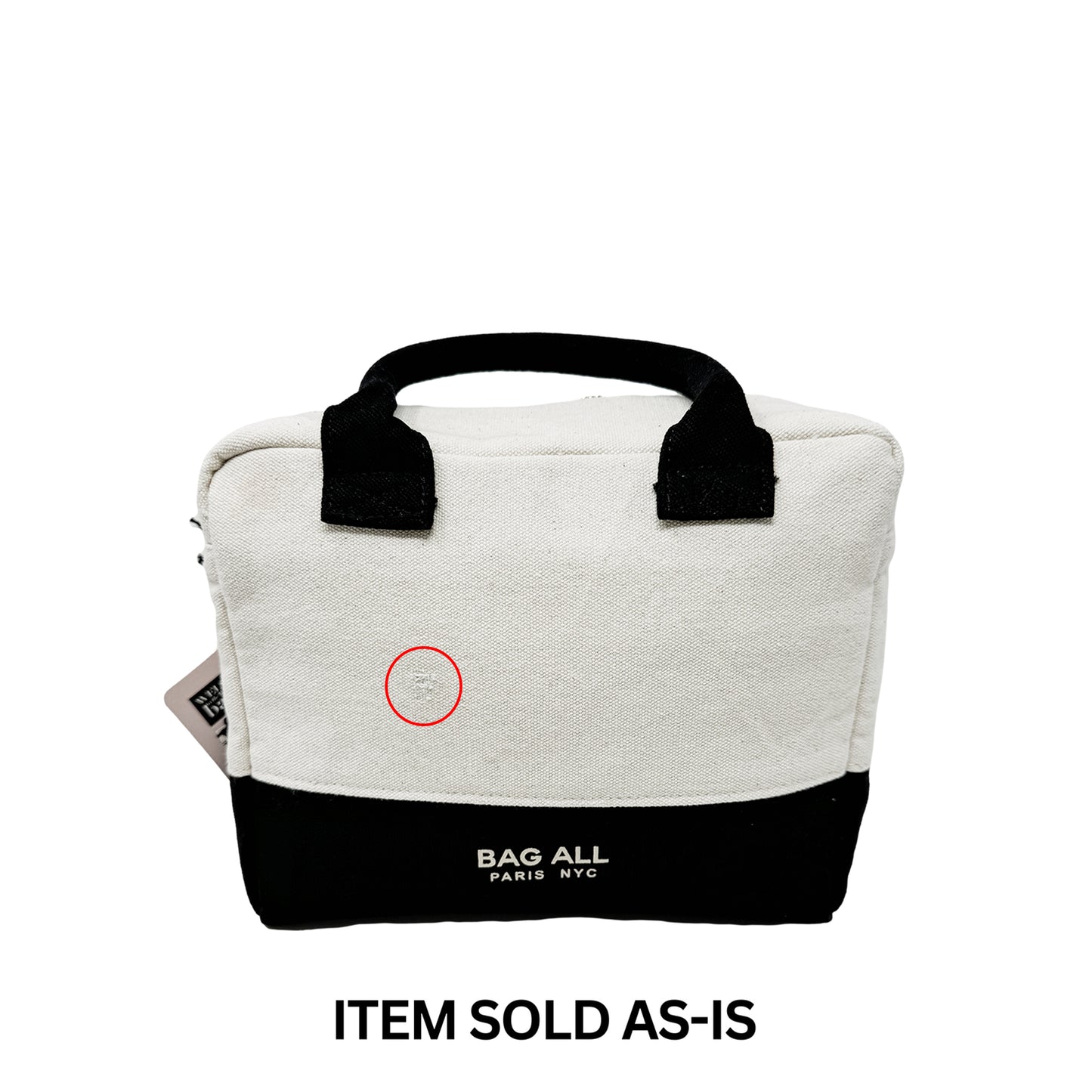 SALES BIN - Stylish Monogram Lunch Box, Insulated, Cream