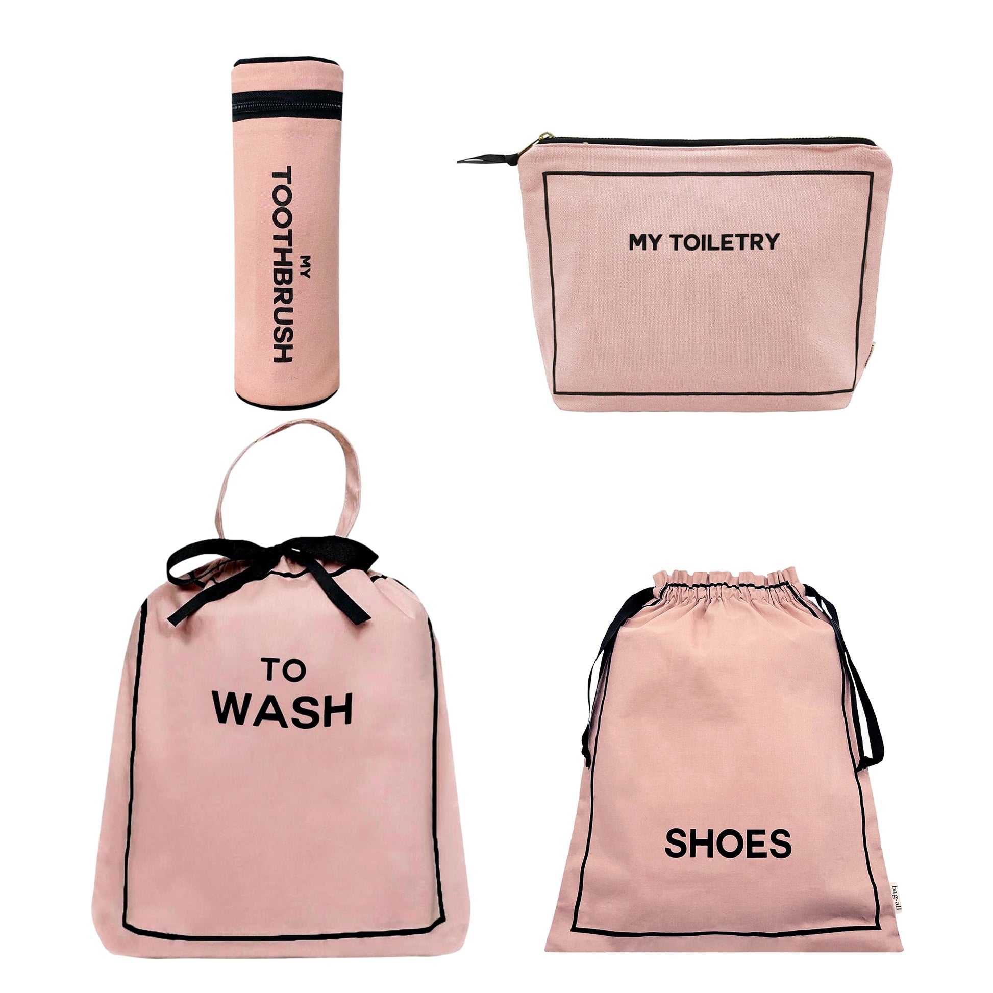 Toiletry Travel Gift Set Deal 4-Pack, Pink/Blush | Bag-all