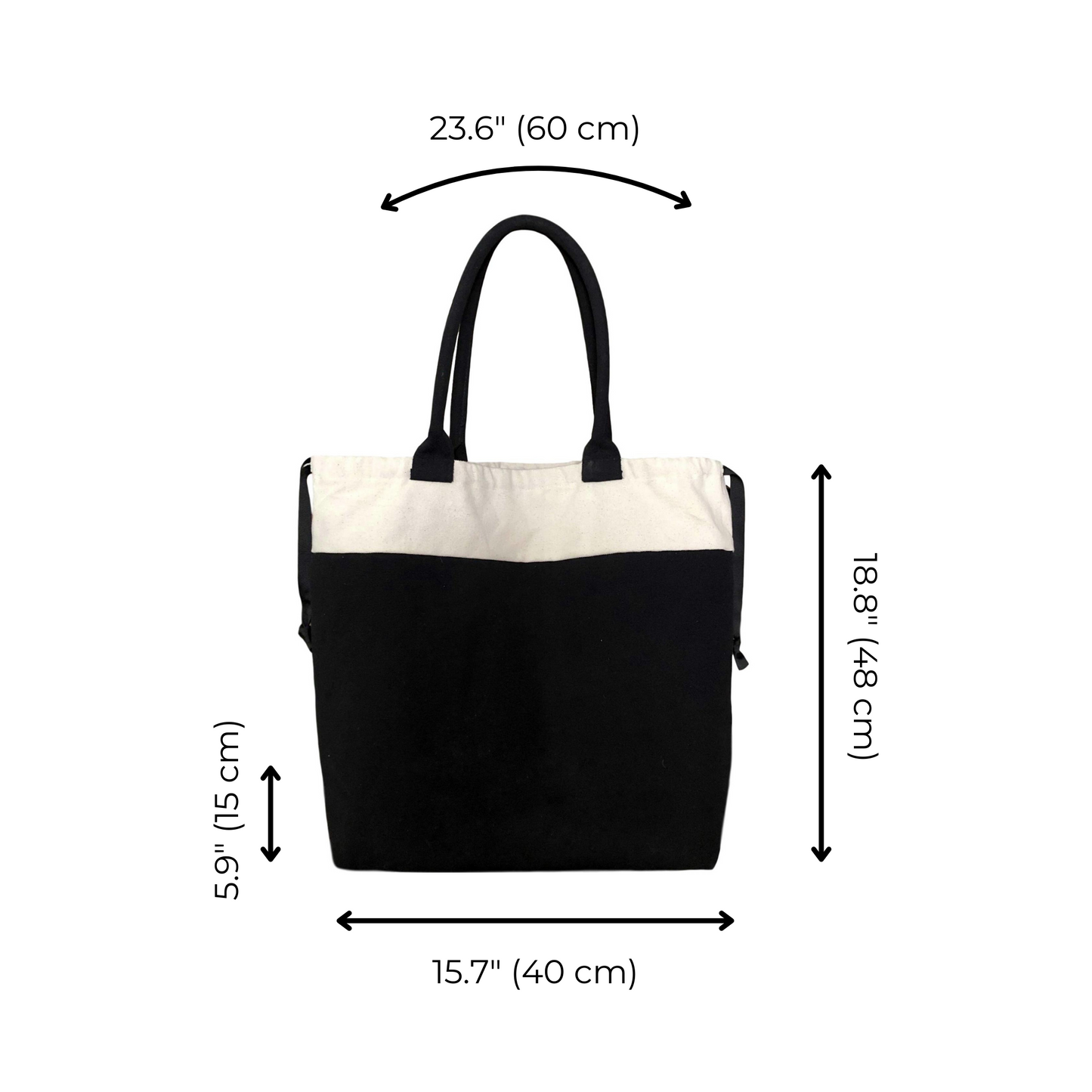 World Traveler Blank Tote Bag, Black | Bag-all