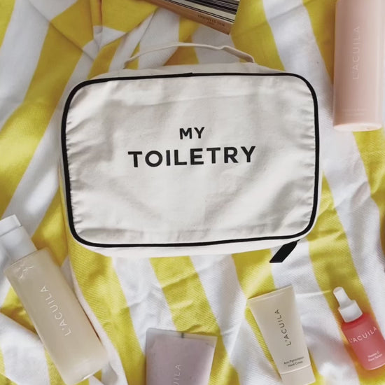 Folding/Hanging Toiletry Case, Cream | Bag-all