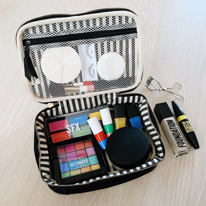 Double Toiletry/Beauty Case, Black - Bag-all