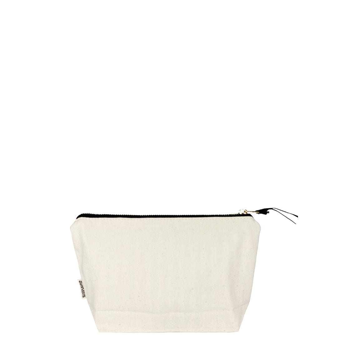 Bag-all My Makeup Pouch in cream with waterproof coated lining, perfect for daily cosmetics storage and travel, featuring durable zipper closure