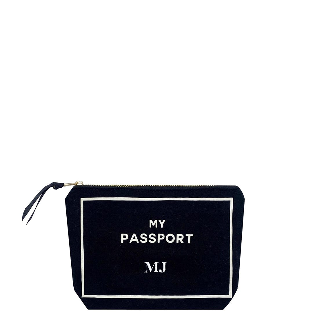 Passport & Travel Document Pouch, Personalized, Black - Bag-all