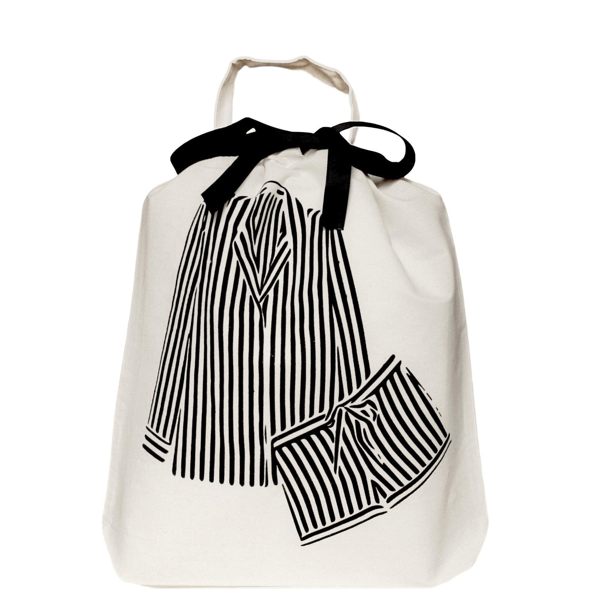 Striped Pajamas Bag with a print of striped pajamas. 