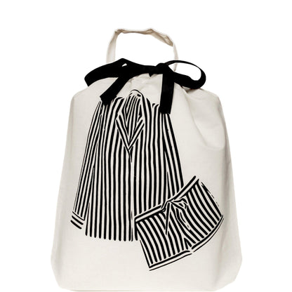 Striped Pajamas Bag with a print of striped pajamas. 