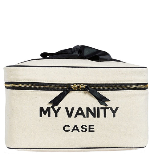 Natural Large Beauty Case in cotton, My Vanity Case, Monogram